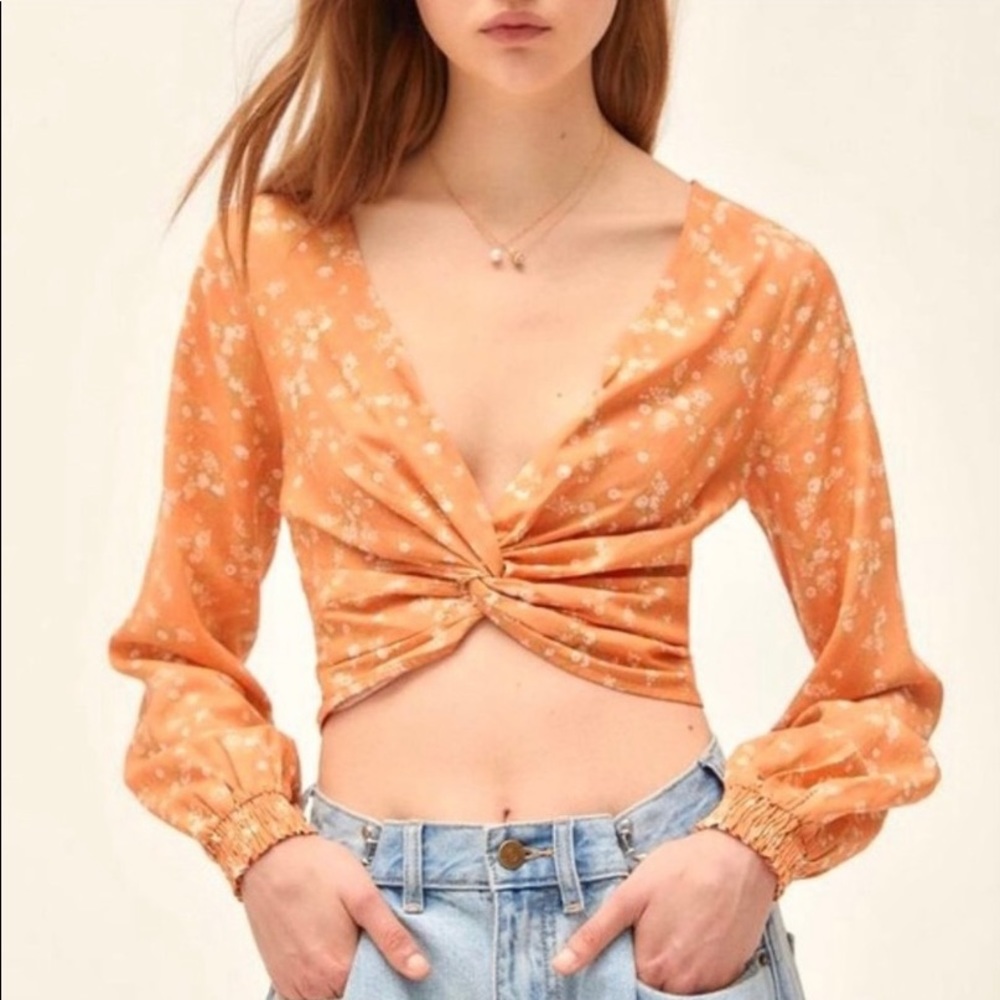 Urban Outfitters Brand Floral Crop Top